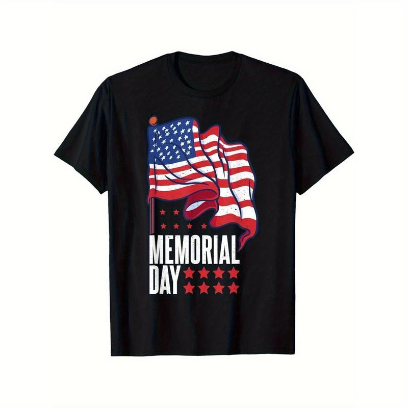 4TH JULY AMERICAN FLAG MEMORIAL DAY T-SHIRT MEMORIAL DAY T-SHIRT 100% PURE GIFT FOR MEN WOMEN DAD MOM AND FRIENDS REGULAR...