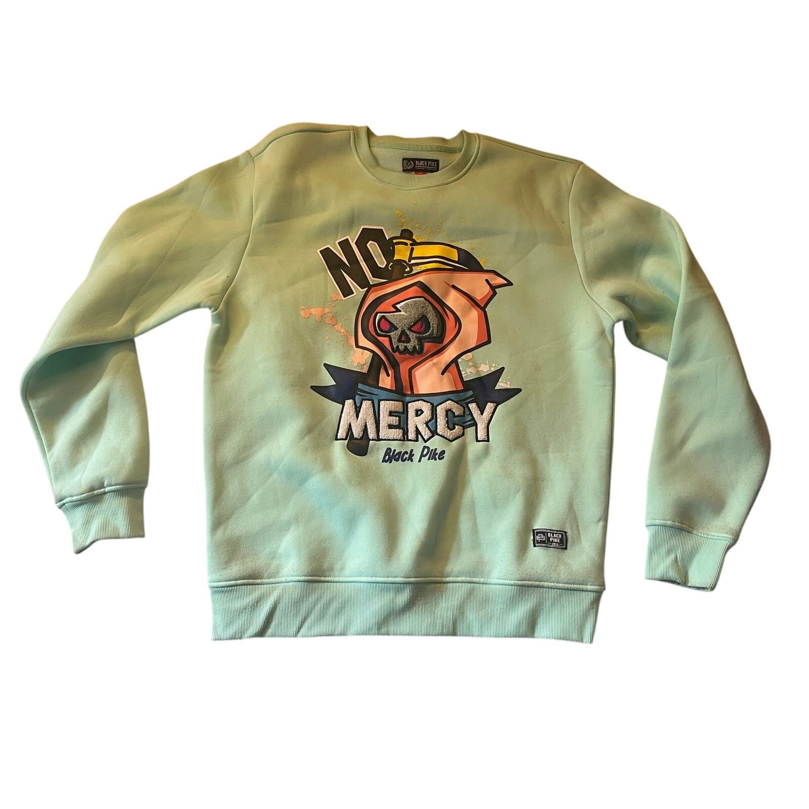 Other Black Pike No Mercy Graphic Sweatshirt Mint Green Size Xl Shirt Hoodie | PrintMintTees.com