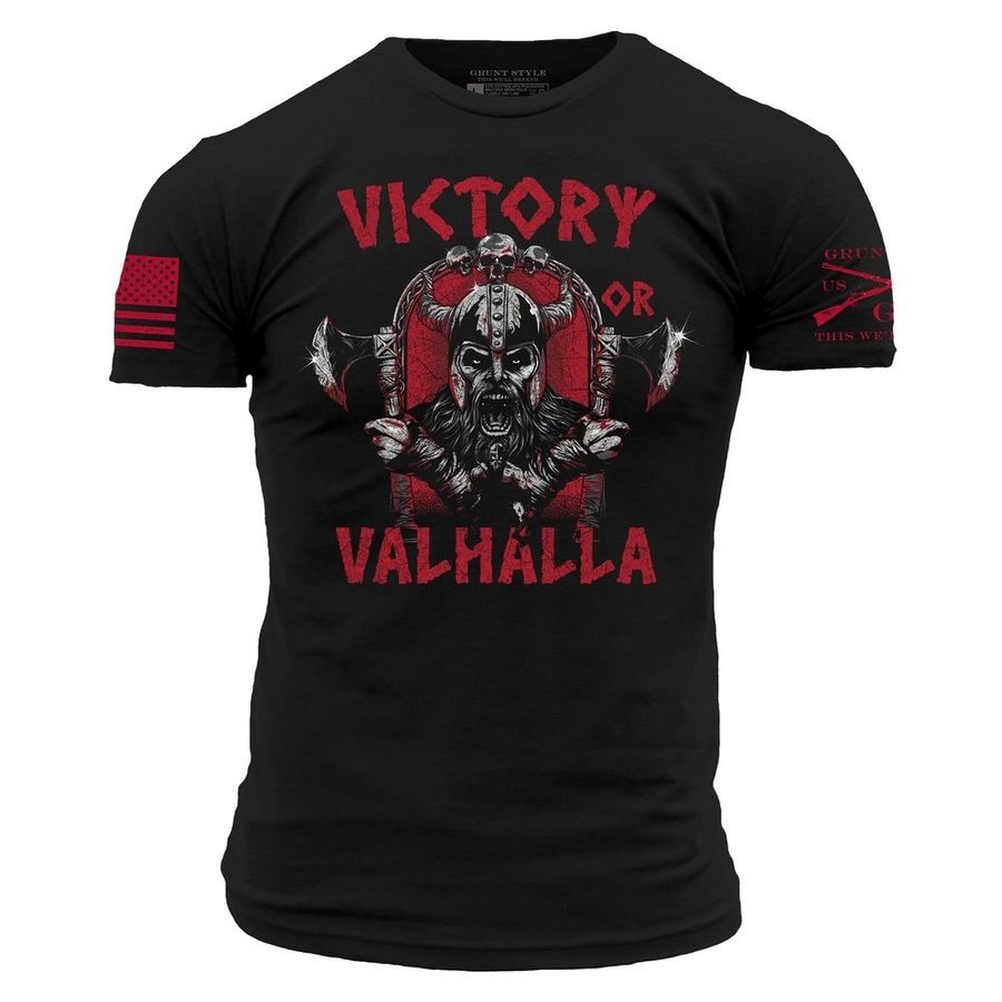 Victory Or Valhalla T-Shirt - Black
