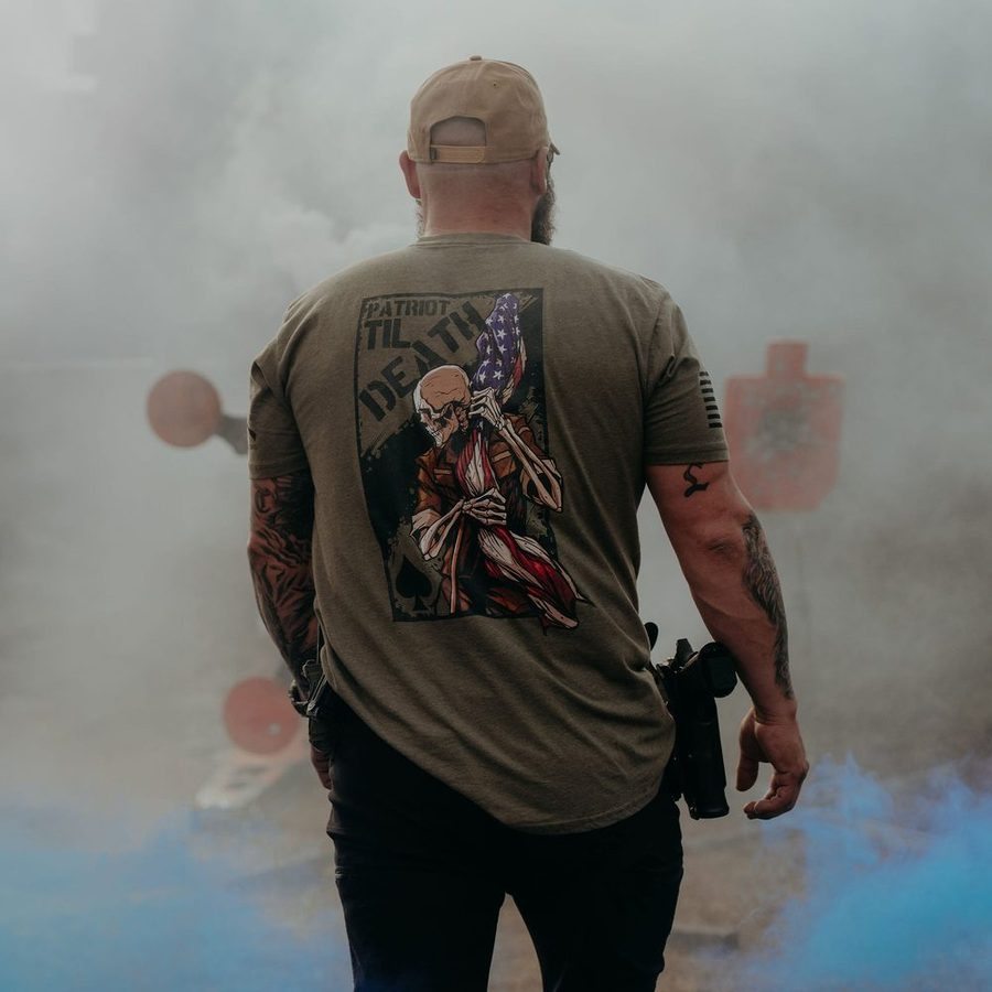 Patriot Til Death T-Shirt - Military Green