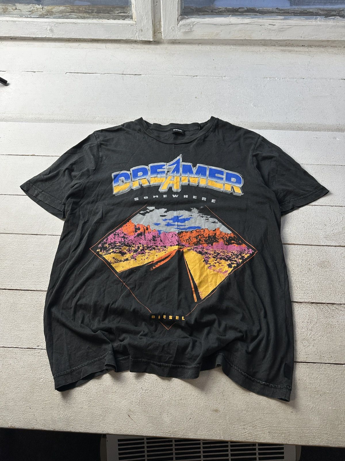 Diesel Dreamer Somewhere Avant Garde Vntg Big Logo Y2k Tee Hoodie Sweatshirt | PrintMintTees.com