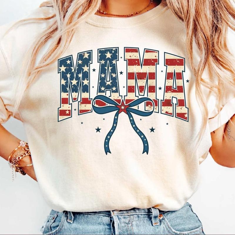 4th July Mama Shirt, 4th Of July Shirt, USA Mom Shirt, 4th Of July Mom Tee, American Mom 4th July 1776 Women's Tee for...