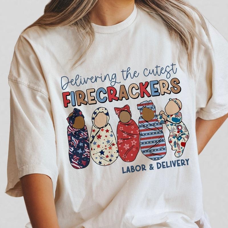 4th Of July Nurse Shirt,  Fourth Of July Shirt, Labor And Delivery Shirt, L&D Nurse Tee, 4th Of July Nurse Crew, Fourth...