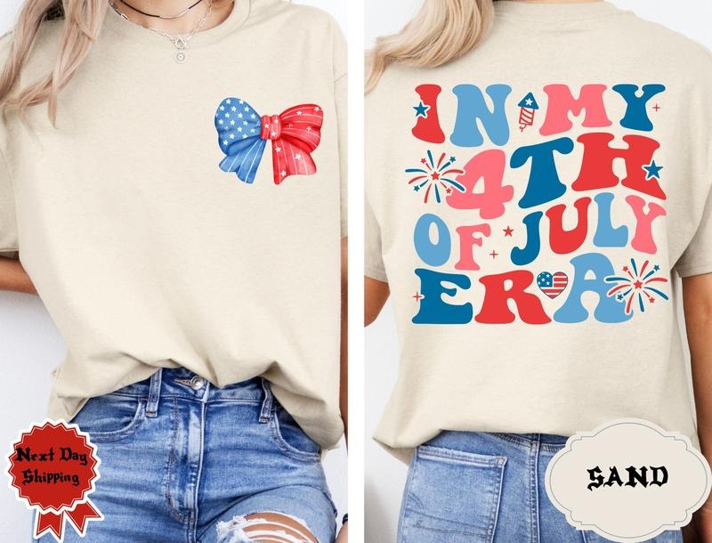 4th Of July Shirt Coquette In My 4th Of July Era Shirt Independence Day Shirt Patriotic Shirt 4th July Shirt Fourth Of...
