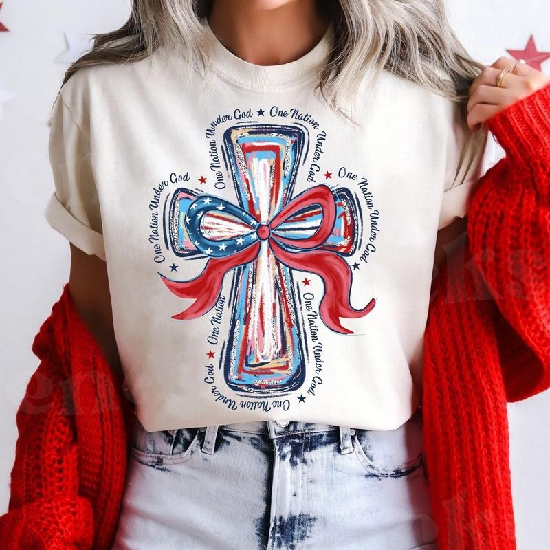 4th of July Coquette Bow Shirt, Retro America 4th of July, Memorial Day Shirt, Girly USA, Independence Day Shirt Hoodie...