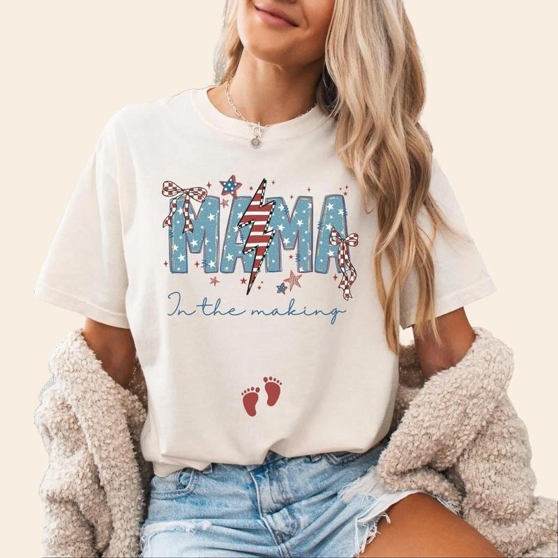 4th of July Pregnancy Announcement shirt, funny Independence day baby Announcement t-shirt, July pregnancy announcement...