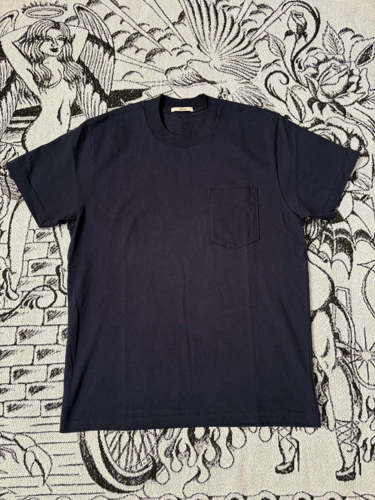 Jjjjound 90s Pocket Tee Navy Hoodie Sweatshirt | PrintMintTees.com