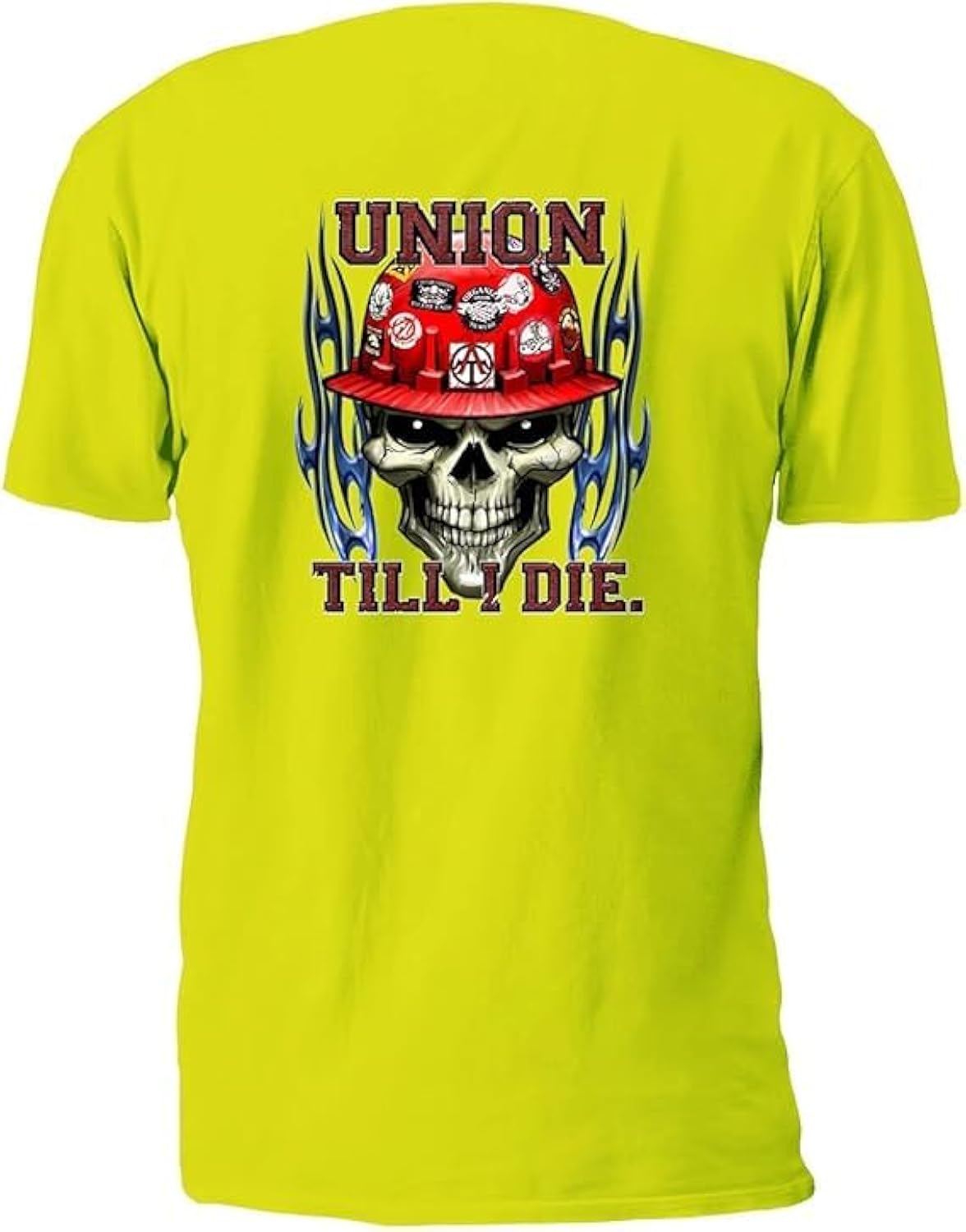 Union Skull Cotton Graphic T-Shirt for Men & Women – High Visibility Safety Workwear for Construction & Labor