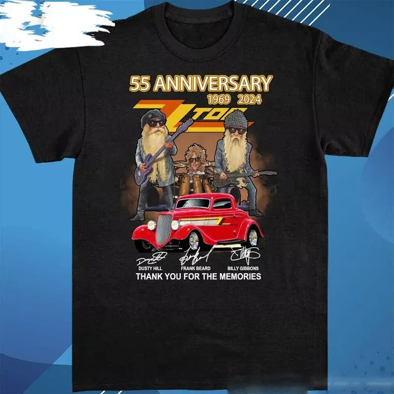 55th anniversary 1969 2024 zz top thank you for the memories shirt S-5XL Menswear Underwear Hoodie Sweatshirt