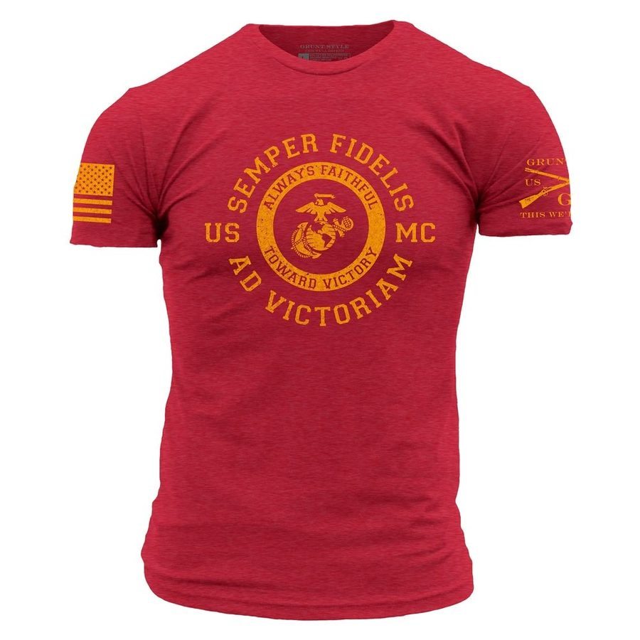 USMC - Toward Victory T-Shirt - Red