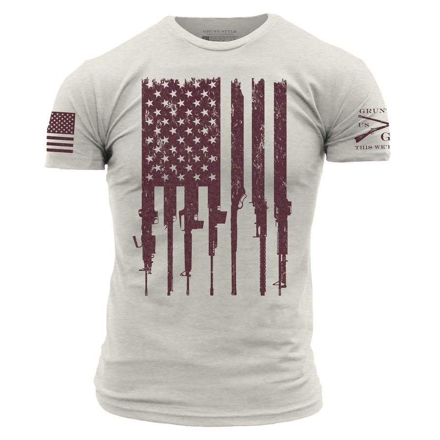 Rifle Flag T-Shirt - Sand