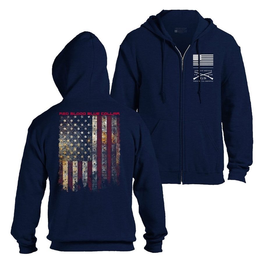 Red Blood Blue Collar™ Full-Zip - Navy