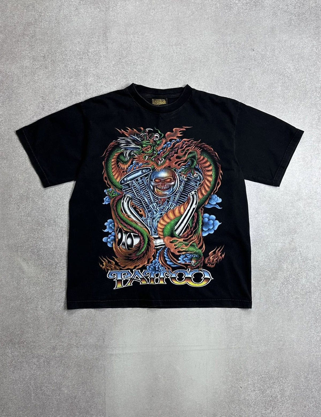 Vintage 90s Tattoo Y2k Biker T Shirt Rare L Hoodie Sweatshirt | PrintMintTees.com