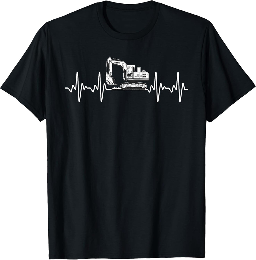 Funny Excavator Art for Men Women Heavy Machinery Excavator T-Shirt