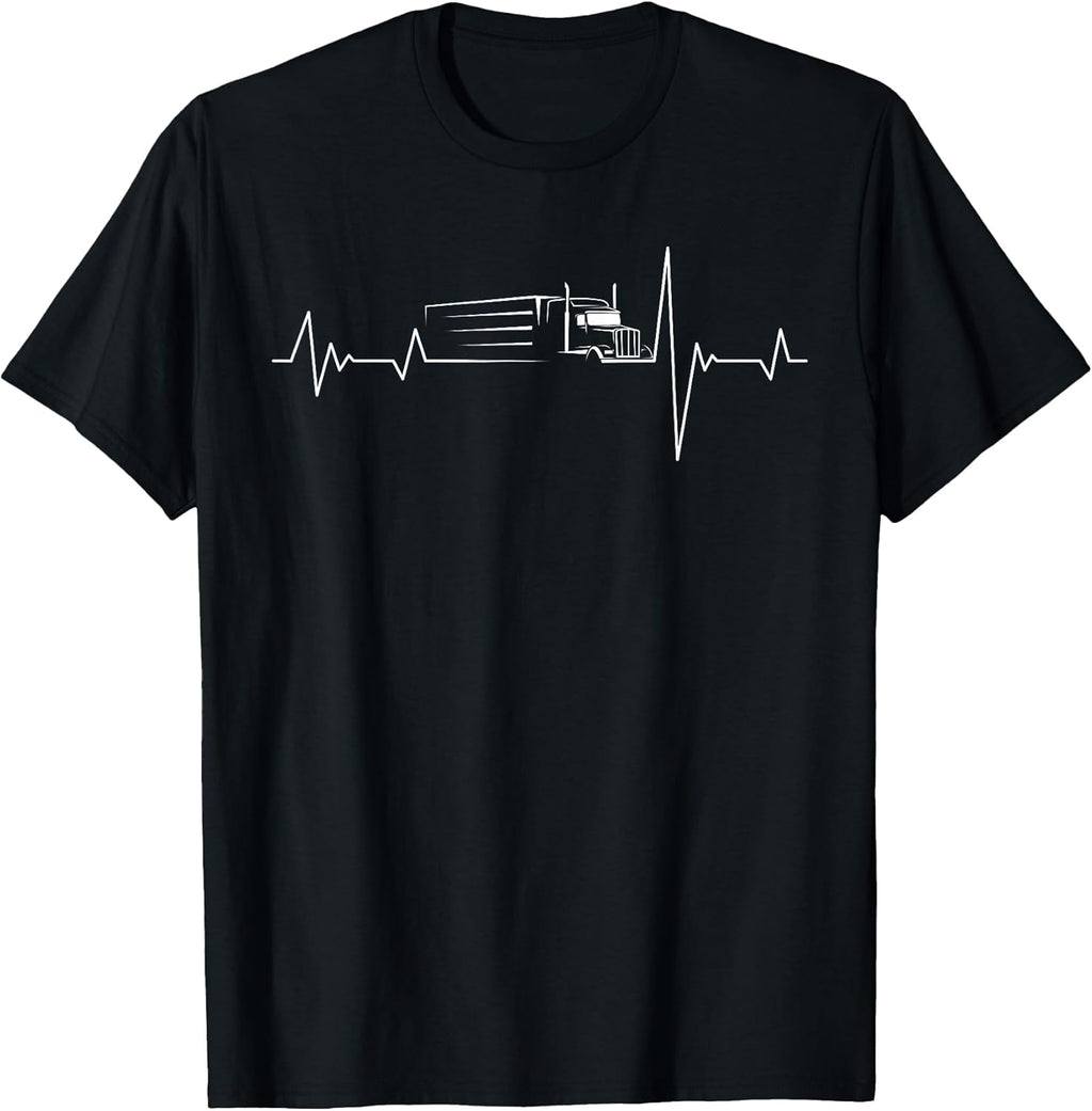Trucker heartbeat semi-trailer gift idea