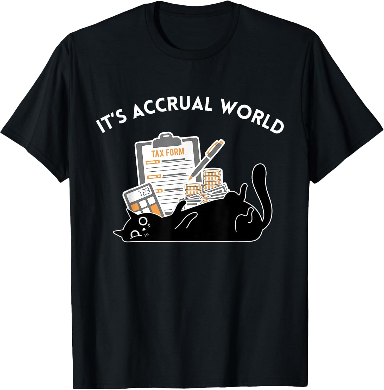 It's Accrual World Accountant Bookkeeper Cute Cat
