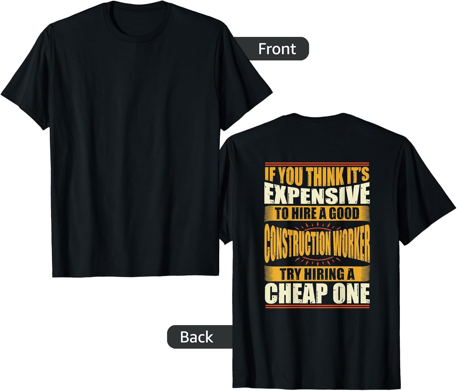 Mens Womens Funny Construction Worker Shirts Foreman TShirt
