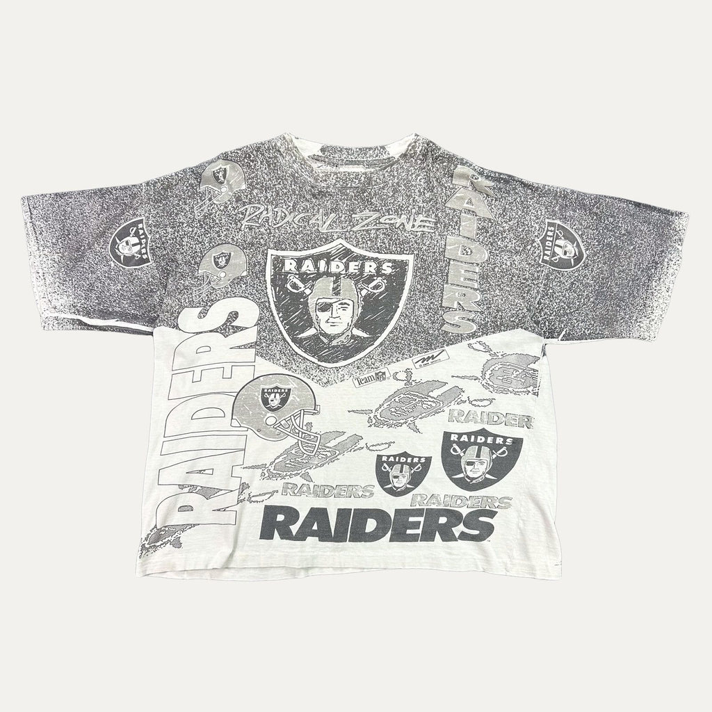 Vintage 90s Oakland Raiders Aop T Shirt Hoodie Sweatshirt | PrintMintTees.com