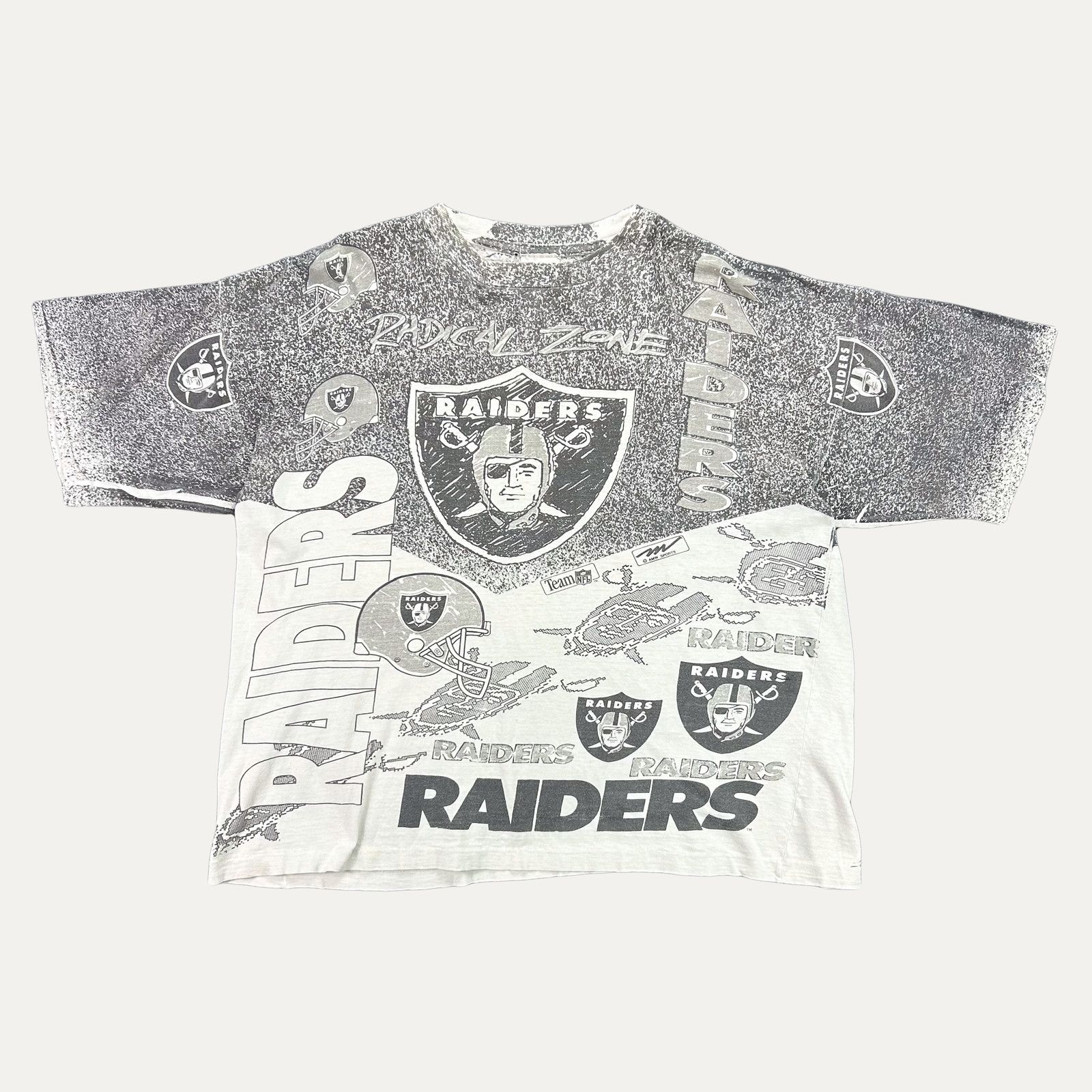 Vintage 90s Oakland Raiders Aop T Shirt Hoodie Sweatshirt | PrintMintTees.com