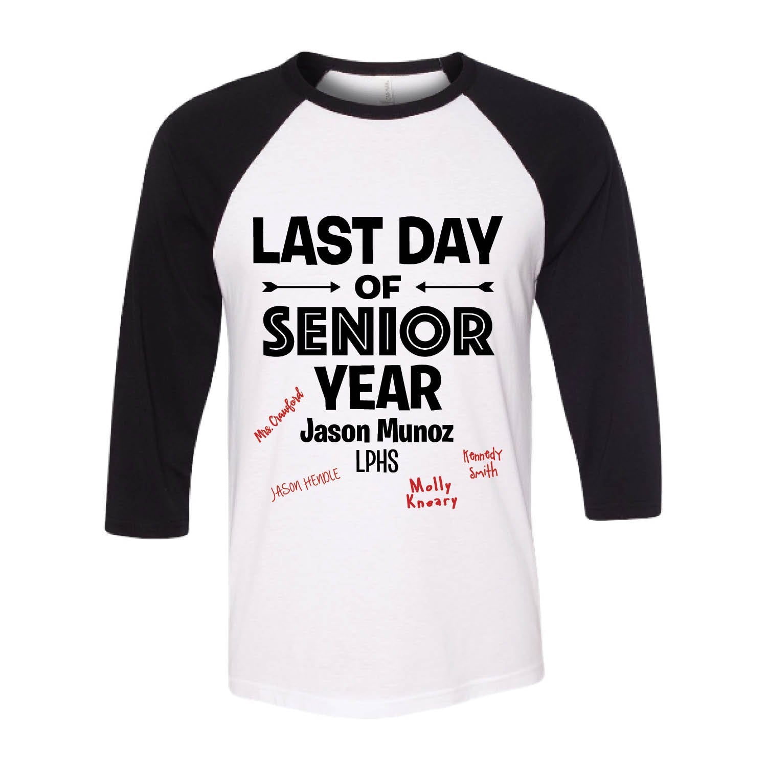 Last Day of School Autograph Adult Sports Jersey