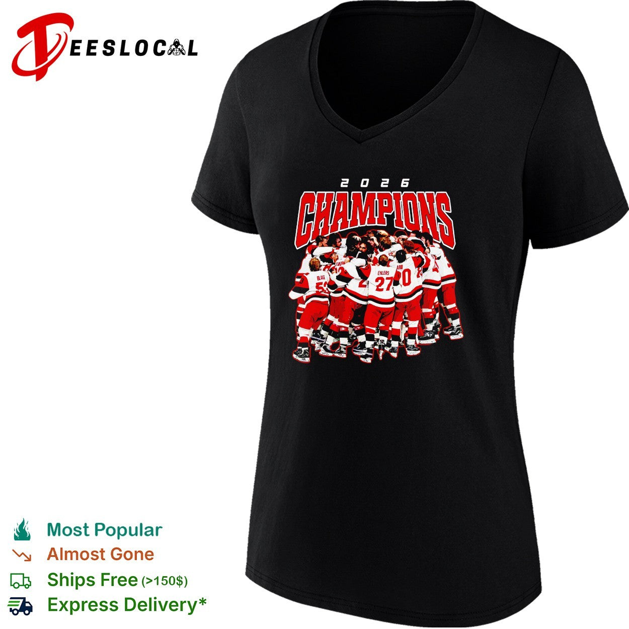 Carolina Hurricanes hockey 2026 NHL Champions all team celebration shirt