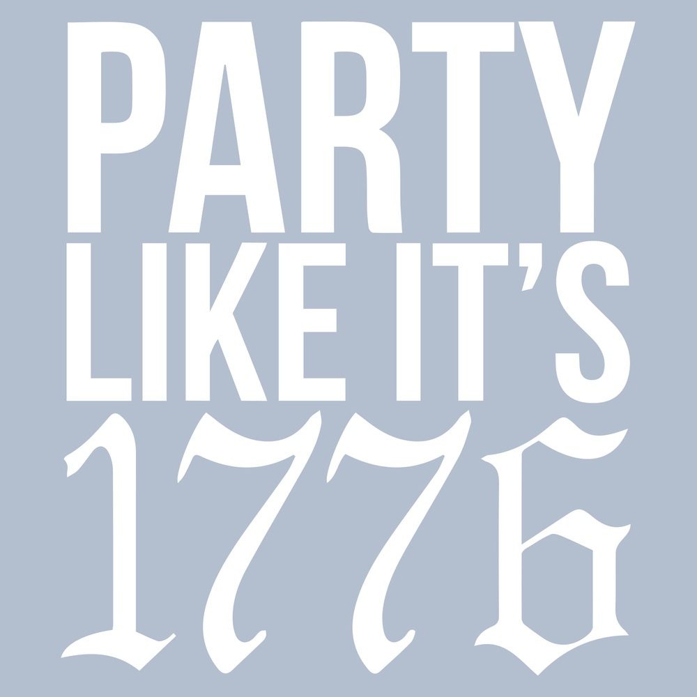 Women's Party Like It 1776 Boyfriend Flowy Tank - Stonewash Denim