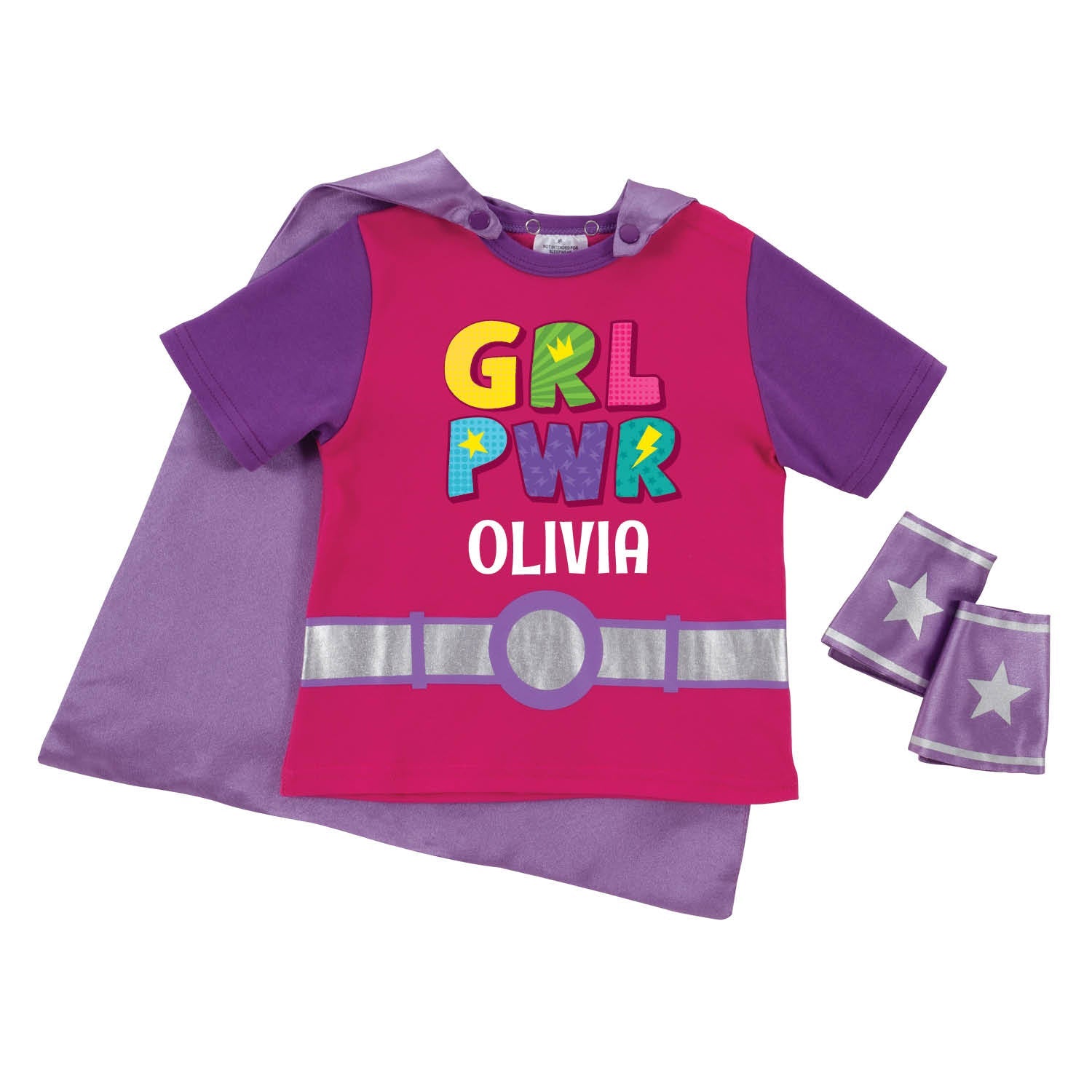 Girl Power Pink/Purple Personalized Super T-Shirt
