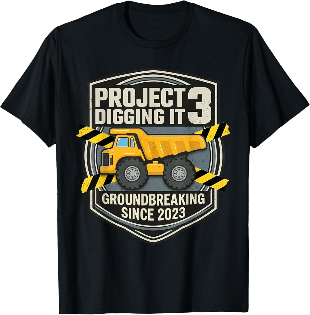 Vintage Project 3 Construction Excavation Team Humor T-Shirt