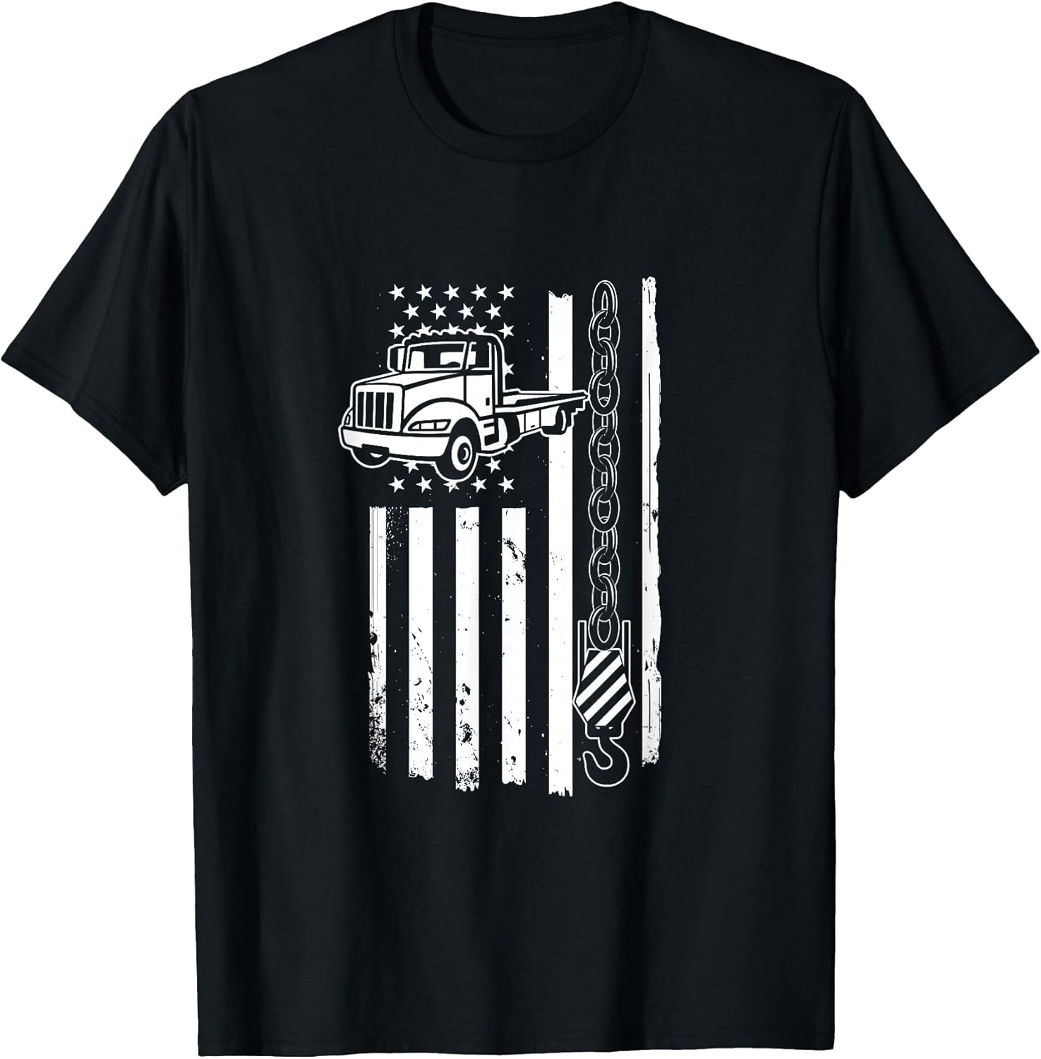 US Flag Tow Truck Breakdown Truck Wrecker Gift
