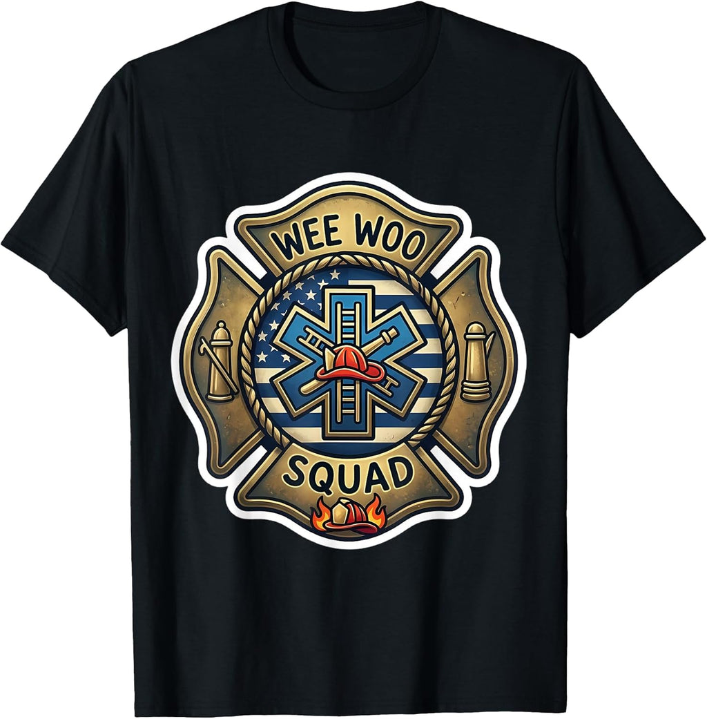 Wee Woo Squad Funny Firefighter Fireman Merch