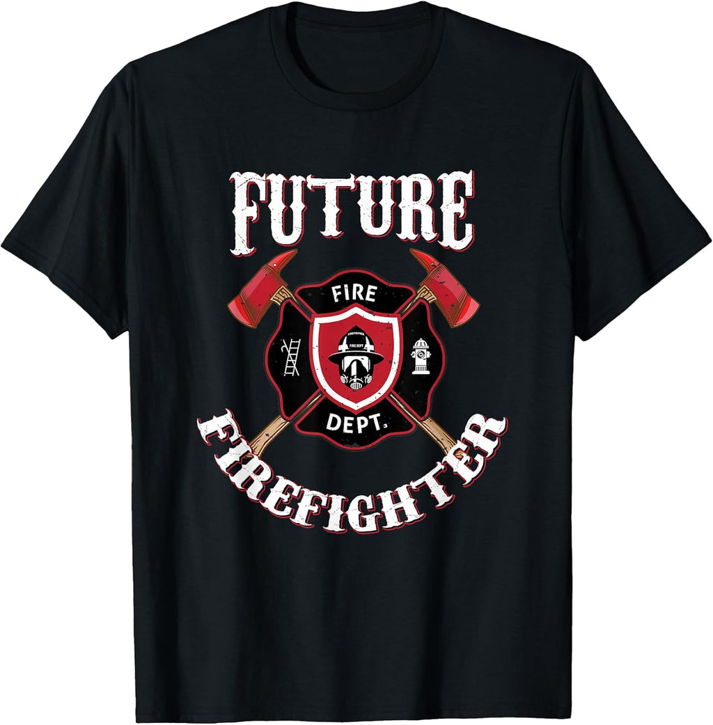 Future Firefighter Fighting Fire On Guard