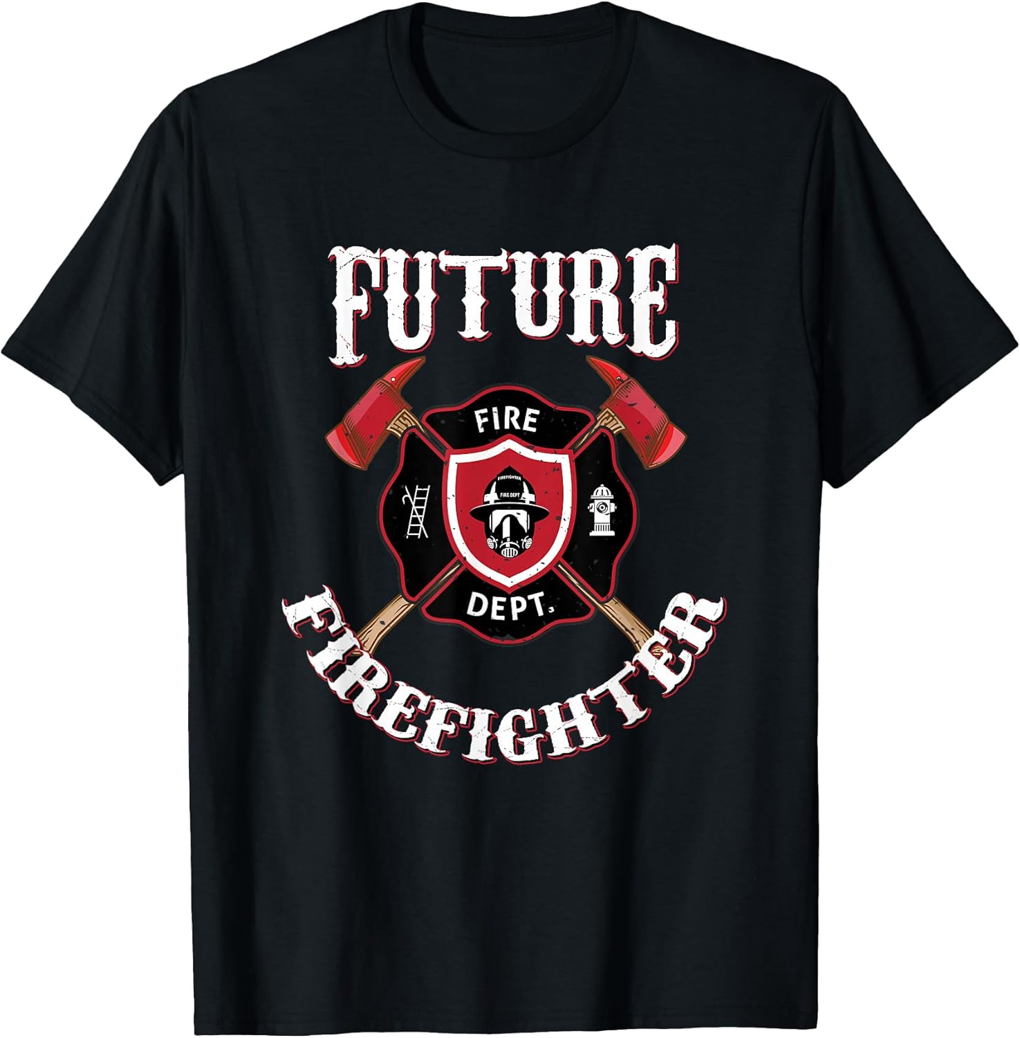 Future Firefighter Fighting Fire On Guard