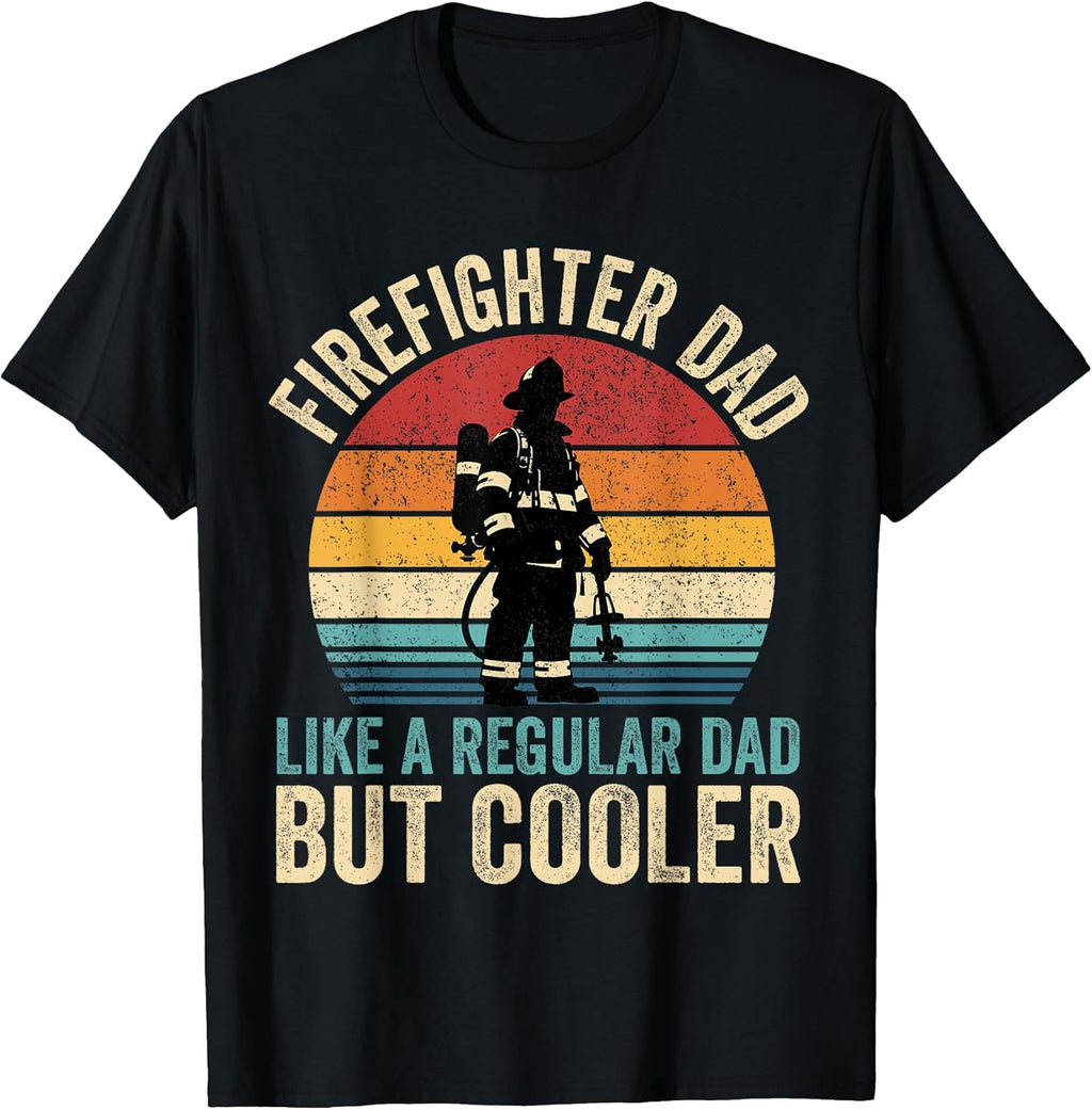 Firefighter Dad Fathers Day Vintage Retro Gift