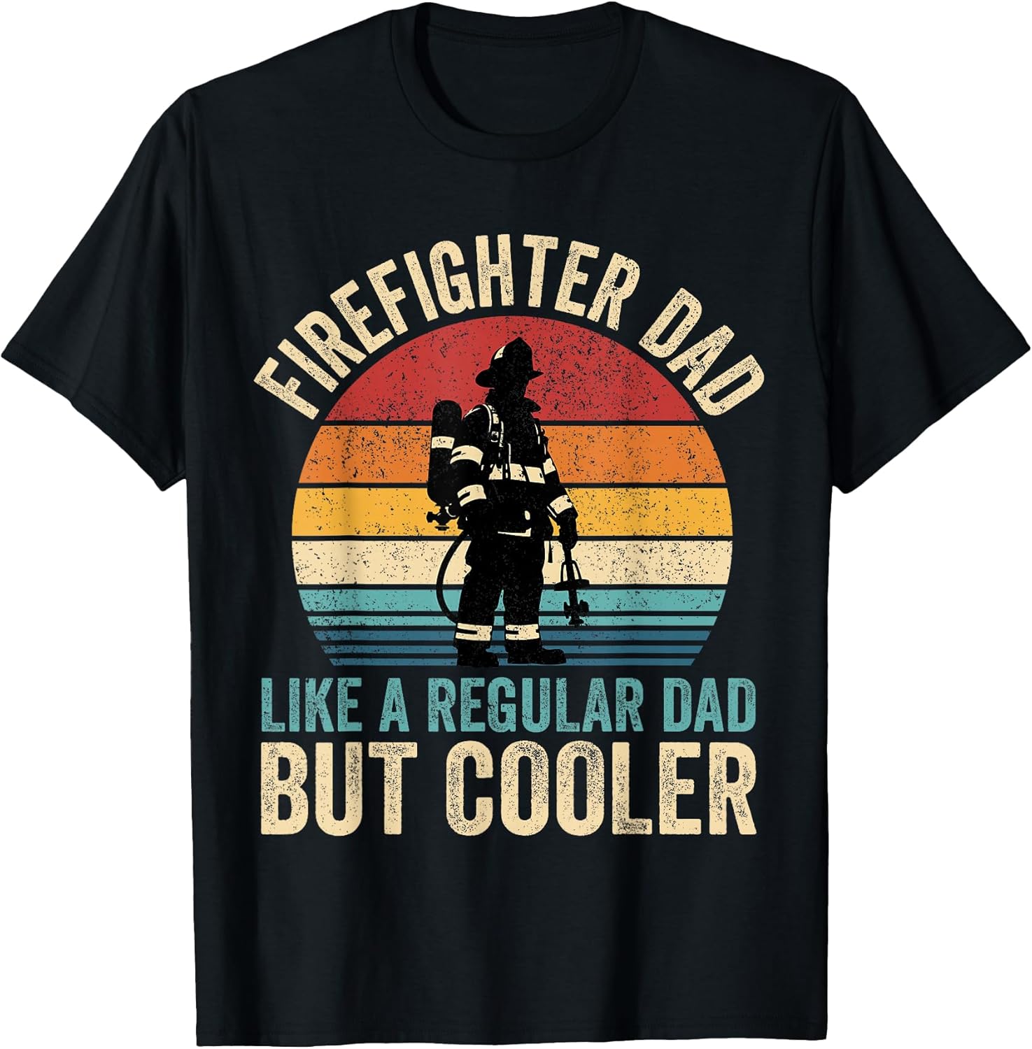 Firefighter Dad Fathers Day Vintage Retro Gift