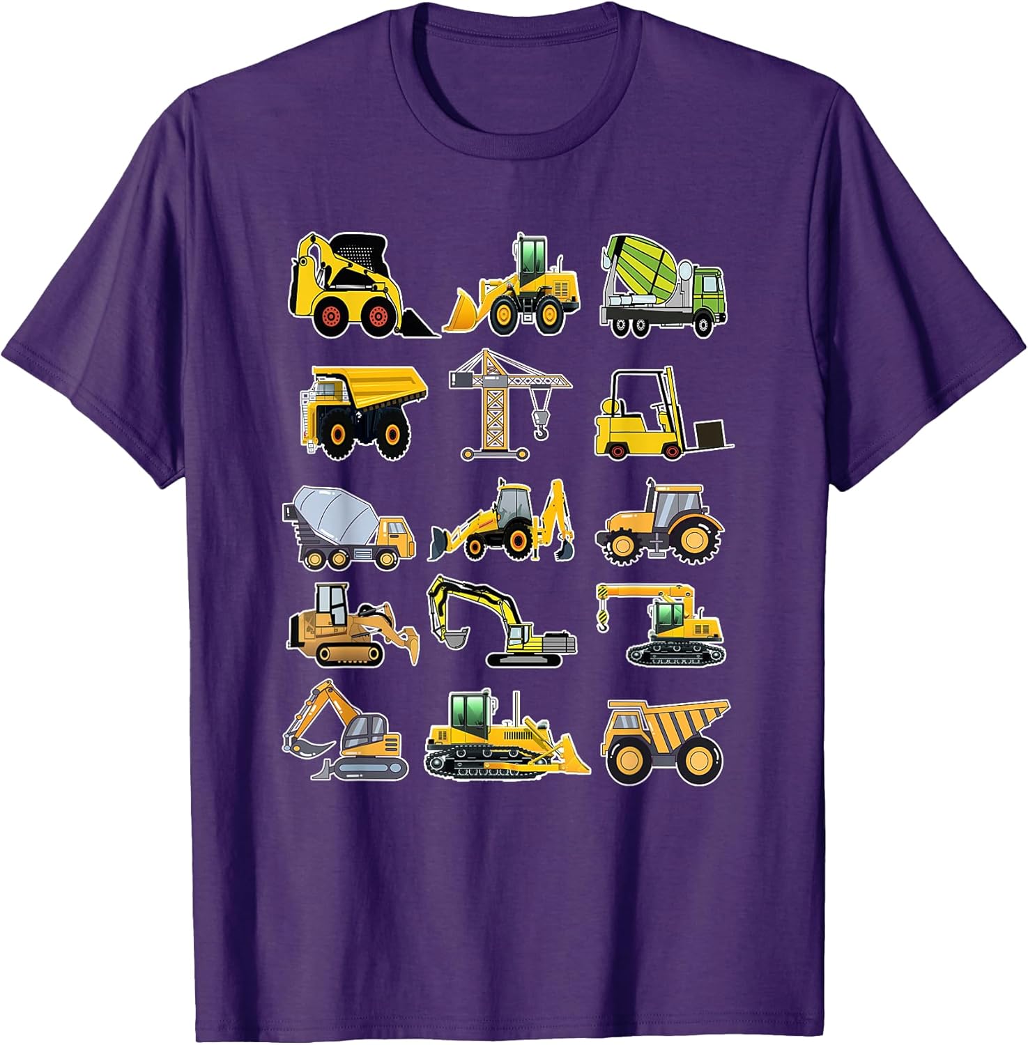 Construction Excavator Shirt for Boys Girls Men and Women T-Shirt