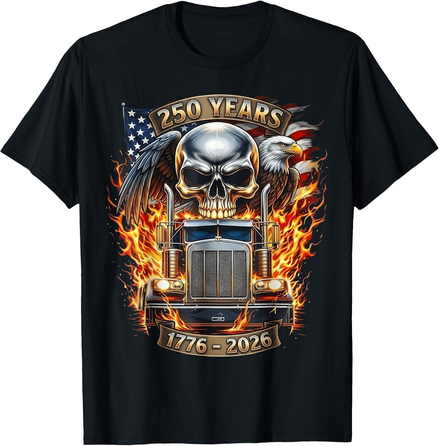 Patriotic Trucker Drivers 250 Years Anniversary