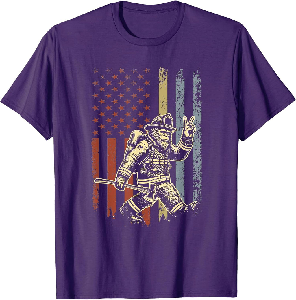 Funny Bigfoot Firefighter Sasquatch Design