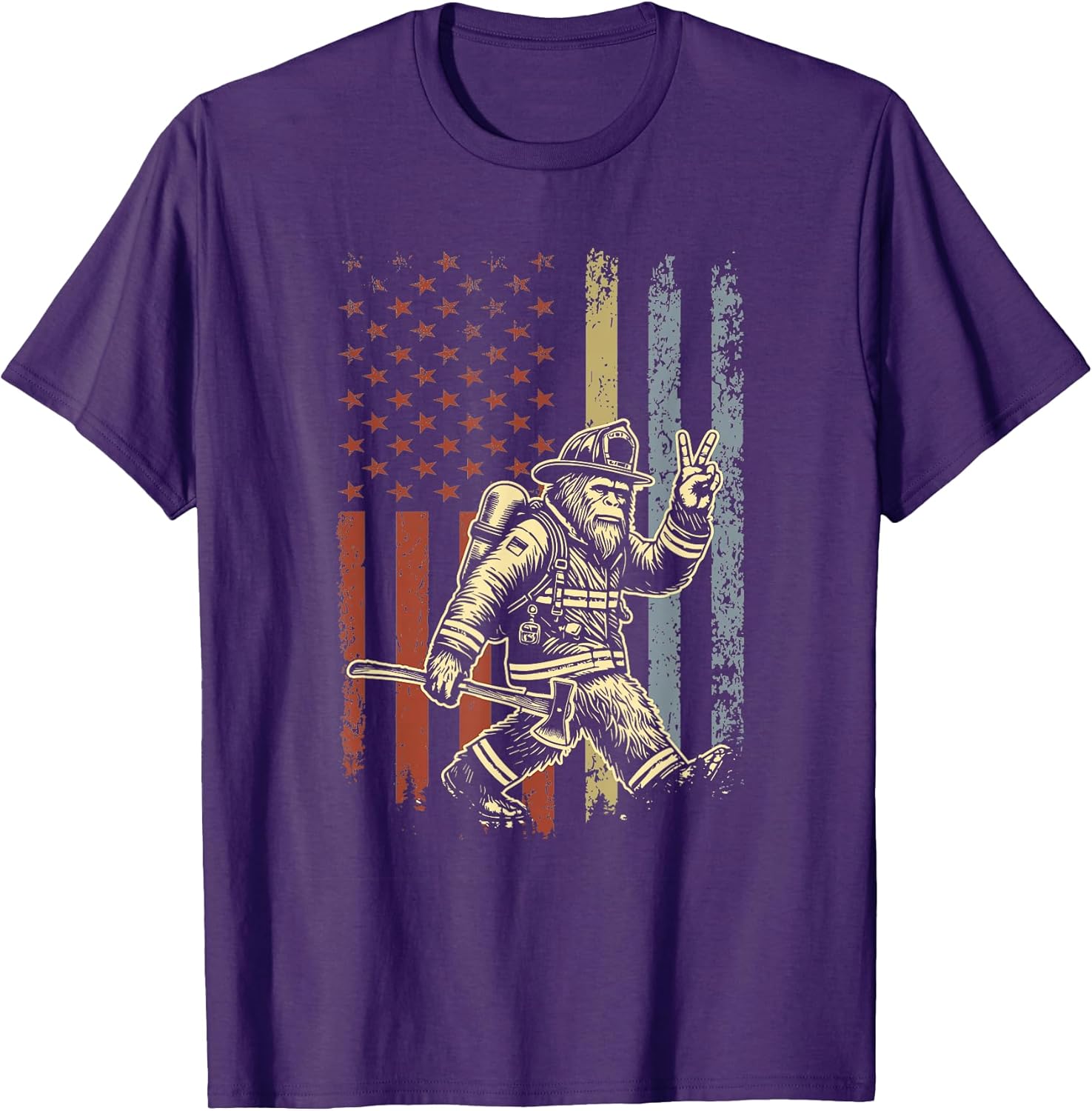 Funny Bigfoot Firefighter Sasquatch Design