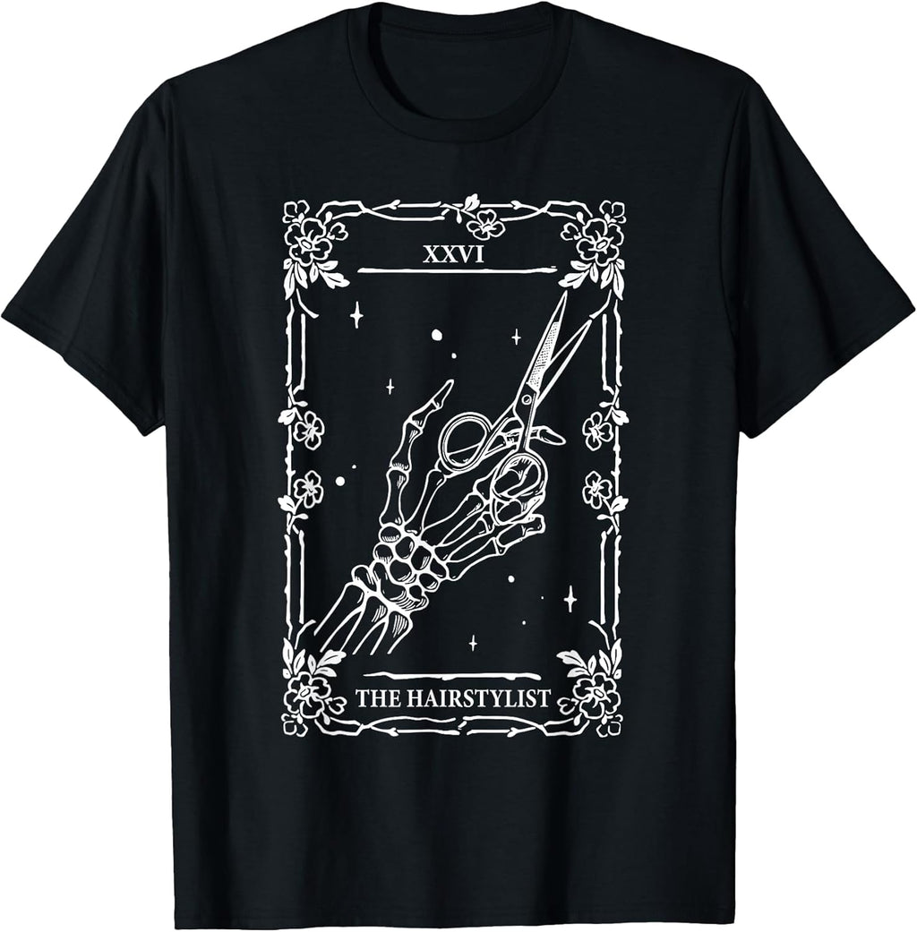 The Hairstylist Tarot Card Skeleton Hand Salon