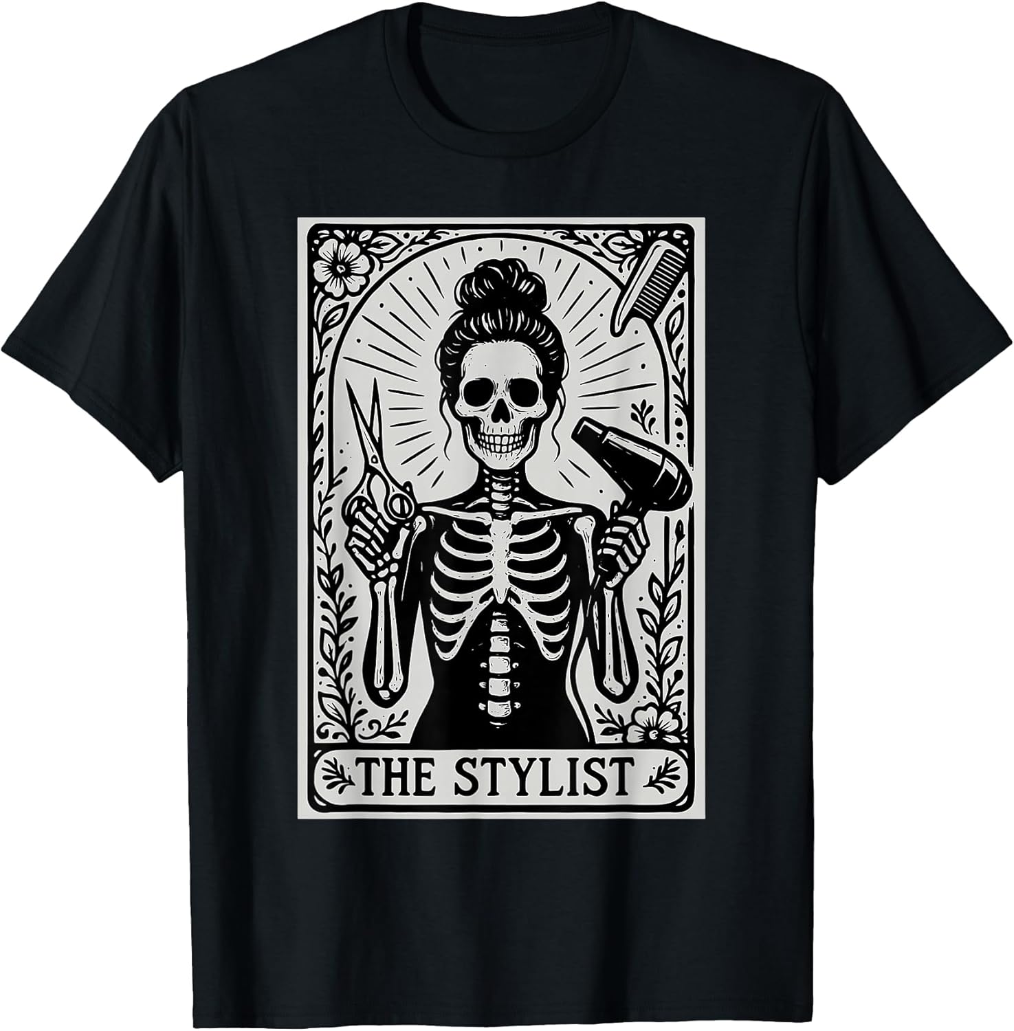Hair Stylist Skeleton Hairdresser Cosmetologist