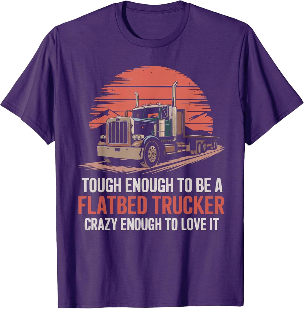 Flatbed Truck Driver Trucker Truck Driving