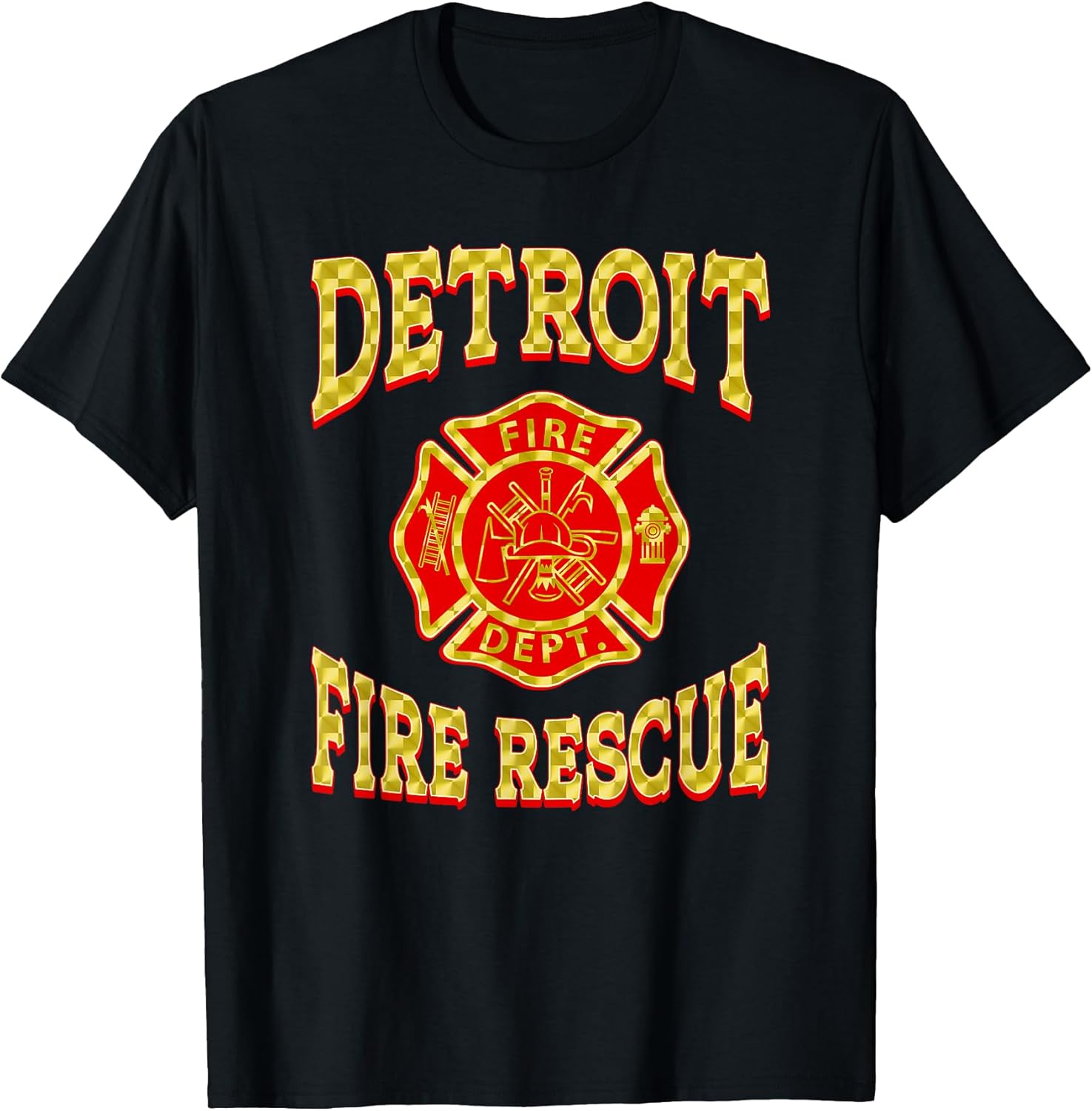 Detroit Fire Dept. Fire And Rescue Vintage Merch