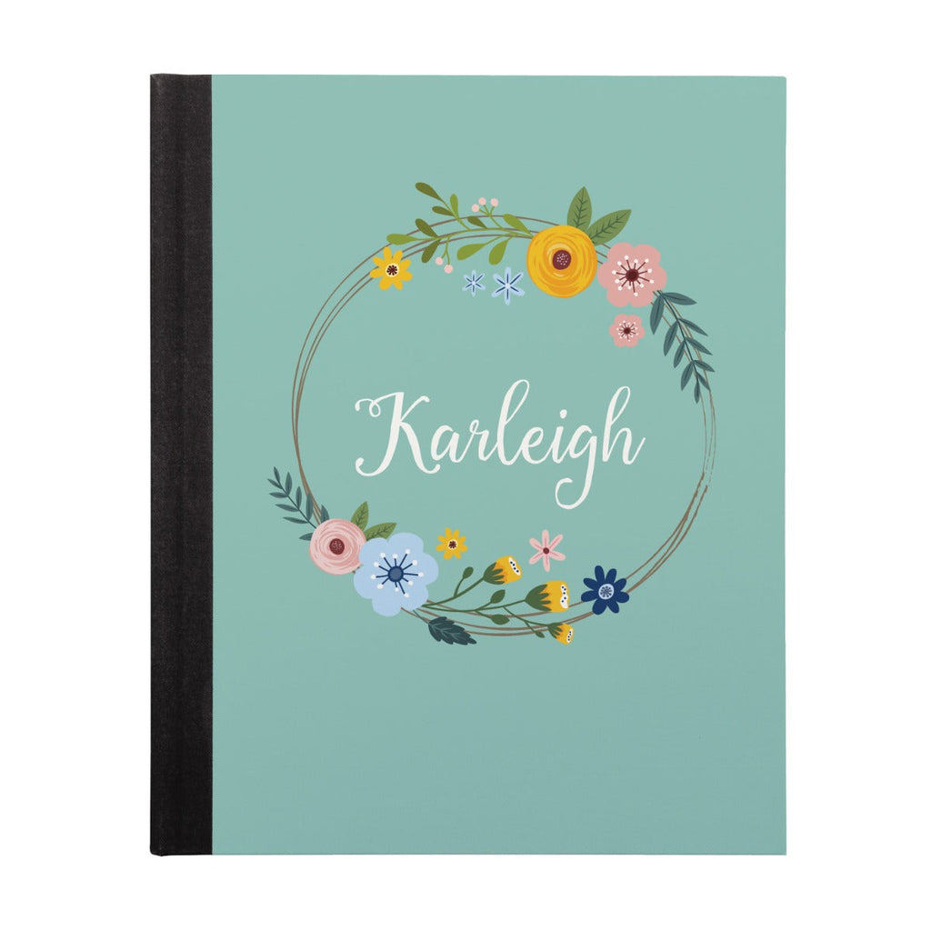 Floral Wreath Personalized Journal