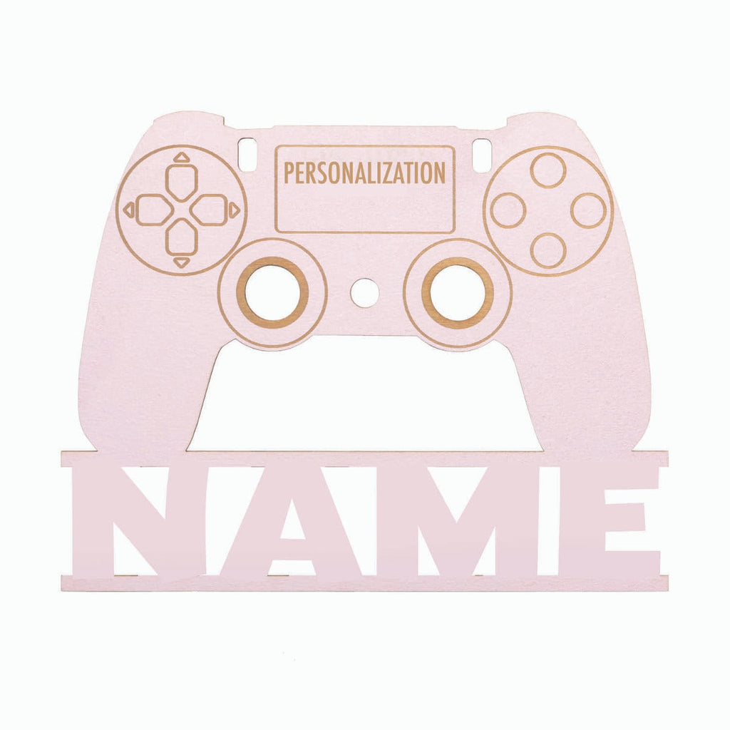 Pink Gamer Controller Personalized Wood Plaque