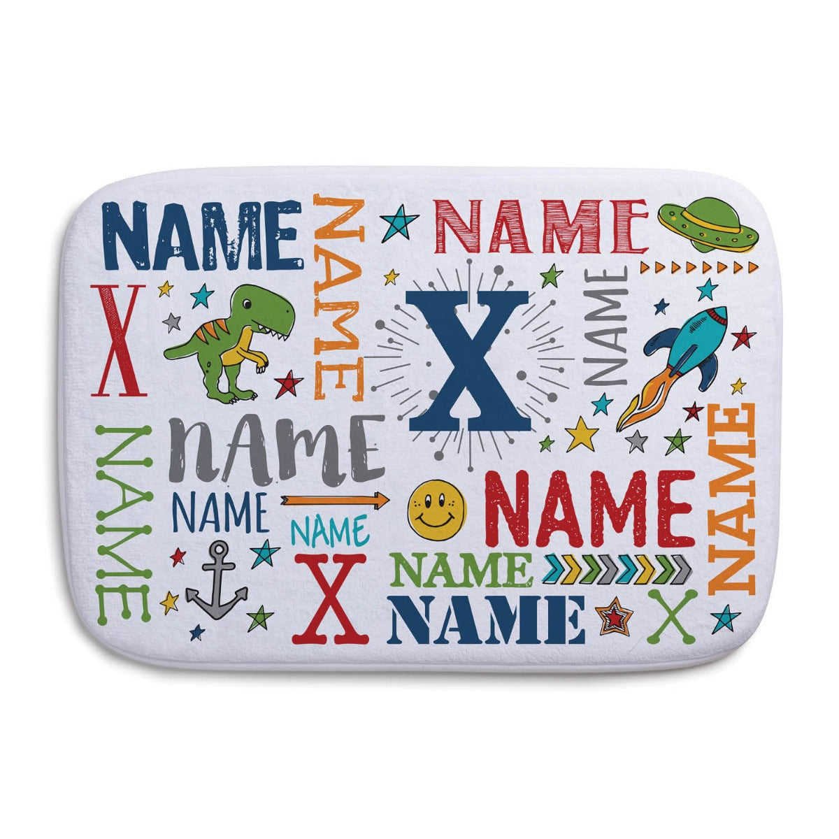 My Name Primary Colors Personalized Bathmat