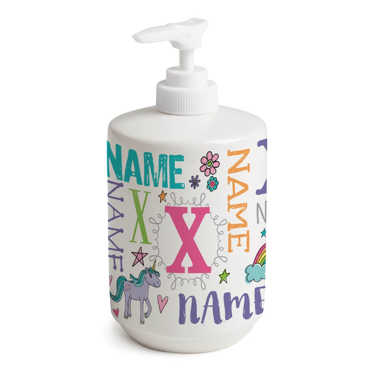 My Name Pastel Colors Personalized Soap Dispenser