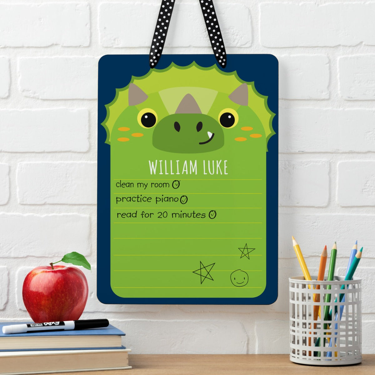 Dinosaur Personalized Hanging Dry-Erase Board