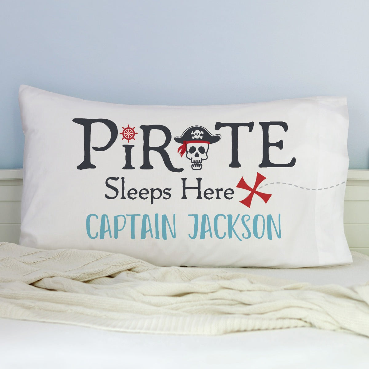 Pirate Sleeps Here Personalized Pillowcase