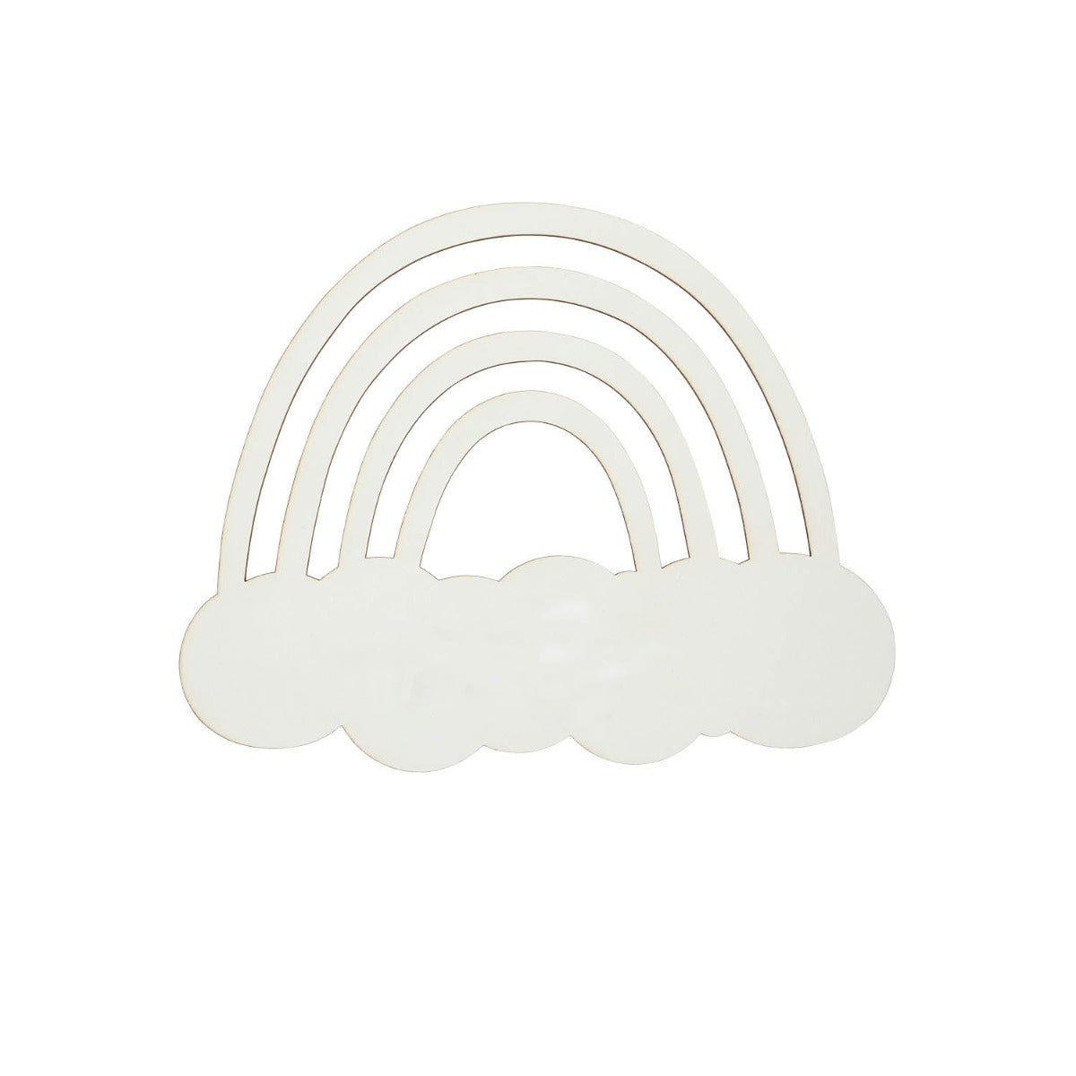 DIY Rainbow Personalized White Wood Hanging Plaque