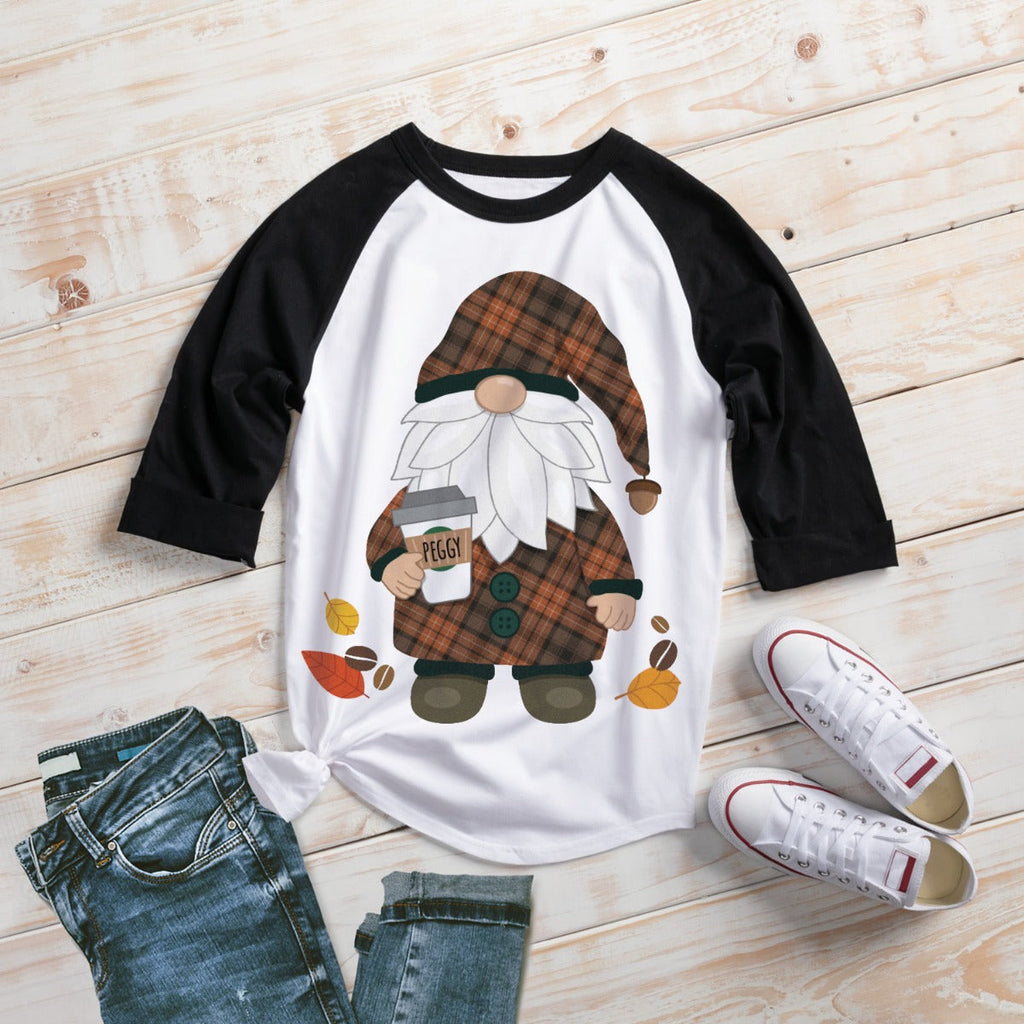 Autumn Coffee Gnome Personalized Adult Sports Jersey